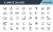 © Mostsuchona - Climate Change Line Editable Icons set. Includes factory, oil barrel, plastic, save earth, energy, waste, and More.