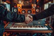 © AlAfiq - A handshake between musicians over a keyboard signifying a collaboration or new project.