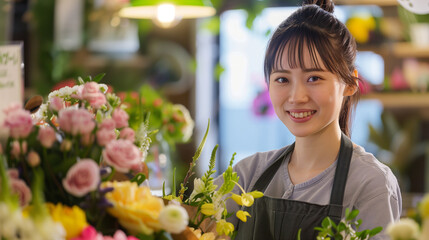 Poster - 花屋の店員