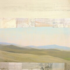 Canvas Print - PNG Tape stuck on the landscapes backgrounds painting art.