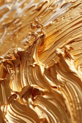 24k gold abstract waves dripping look 3d paint