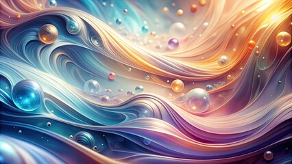 Wall Mural - Dreamy and abstract background resembling fluid movements , vibrant, colorful, flowing, dreamlike, surreal, shapes