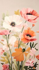 Canvas Print - Wallpaper flower painting petal.