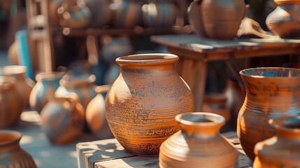 Wall Mural - pots in the market