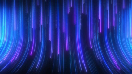 Wall Mural - Abstract Neon purple Light Streak futuristic looping  animation footage video background
