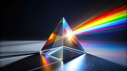 Poster - prism for light education experiments , prism, science, physics, education, experiment,refraction, reflection, spectrum