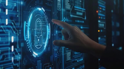 Futuristic Access Granted Authentication Interface