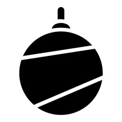 Canvas Print - Xmas Christmas Ball Glyph Icon