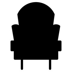 Canvas Print - Armchair Chair Furniture Glyph Icon