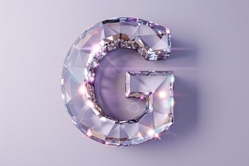 Wall Mural - A pink letter G with a diamond pattern on it