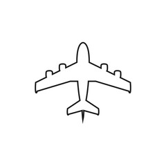 Wall Mural - Aircraft icon vector. Plane illustration sign. Airplane symbol. Travel logo.