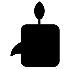 Poster - Candle Salon Spa Glyph Icon