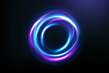 Wall Mural - Rounded Purple Blue Light Rotating, Suitable For Product Advertising, Product Design and Other, Vector Illustration