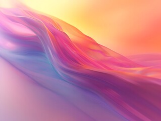 Wall Mural - Vibrant Abstract Waves in Pastel Colors