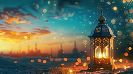 Ornate Lantern at Sunset