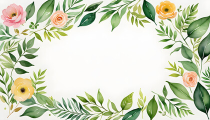 Wall Mural - frame of flowers