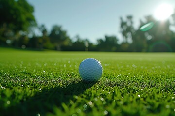 Wall Mural - Golf Ball and Tee in Perfect Alignment