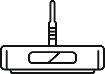 Wall Mural - Line art icon of a wifi router providing a wireless internet connection