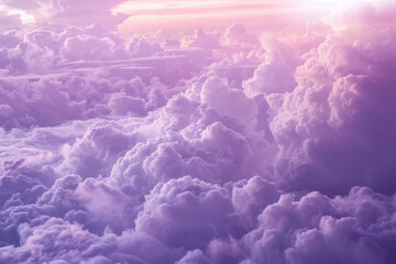 photo of  dreamy clouds, tender violet color , romantic background