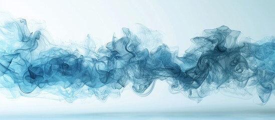 Wall Mural - Abstract Blue Smoke Swirls