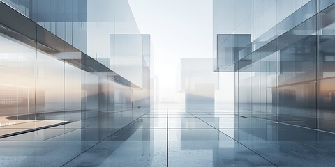 Wall Mural - glass minmalistic architectural forms