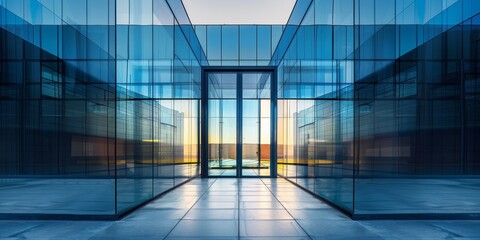 Wall Mural - glass minmalistic architectural forms