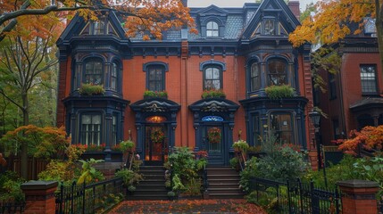 Wall Mural - Victorian Architecture in Autumn