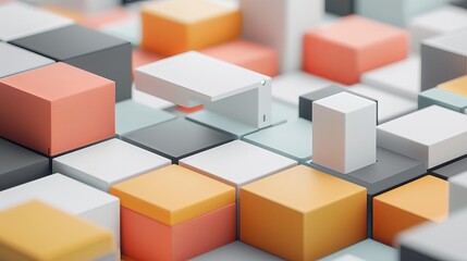 Wall Mural - Colorful Cube Arrangement