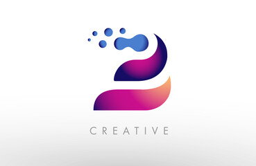 Wall Mural - b letter logo made of bubbles or dots. creative alphabet icon dot b logo design vector