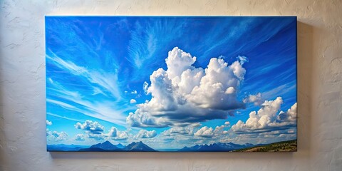 Wall Mural - Clear blue sky canvas with no interruptions, serene, tranquil, empty, peaceful, minimalistic, simplicity, background, blank