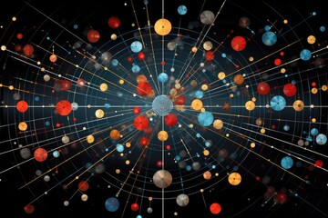Poster - A Higgs boson-inspired background symbolizing particle physics