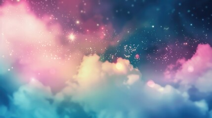 Wall Mural - blurry sky for text with focused background and space