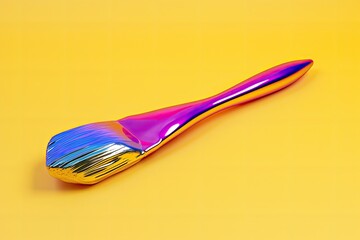 Leinwandbilder - Colorful dripping paintbrush Glossy 3D paintbrush sign for artistic concepts
