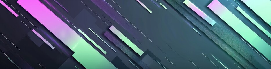 Wall Mural - Futuristic glowing neon lines and shapes abstract background