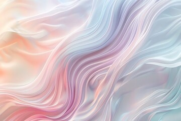 Wall Mural - Abstract Light Flowing Pastel Fabric: Soft Textile Background.