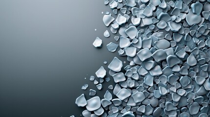Wall Mural - a pile of broken pieces of something, possibly a rock or a piece of pottery