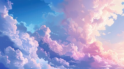 Wall Mural - Sky background with clouds