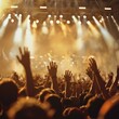 © dark_blade - Caught up in the vibe. A huge group of fans screaming at a rock concert. ai generated