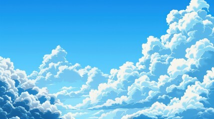 Wall Mural - Background of blue sky and white clouds