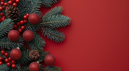 Poster - christmas decoration on wooden table