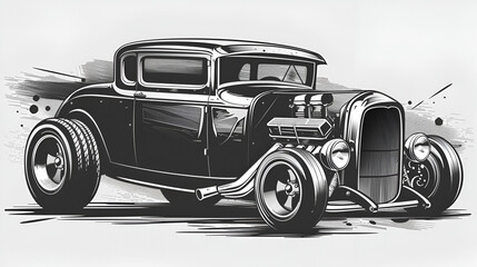 Canvas Print - america car hot rod