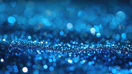 Canvas Print - Background of blurry blue glitter