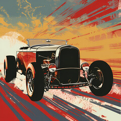 Canvas Print - america car hot rod