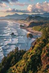 Wall Mural - Describe an unforgettable road trip through the scenic landscapes of the Pacific Northwest. What are the highlights and must-see stops along the way