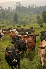 Canvas Print - small farmers manage their herds, and what are the advantages of small-scale operations