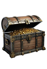 treasure chest with coins