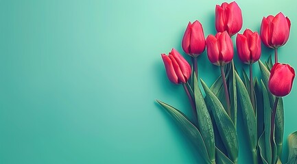 Wall Mural - bouquet of tulips