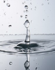 water droplets against a clean white background