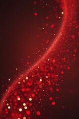 Wall Mural - red glitters snd bokeh abstract theme background for banner or invitation card illustration art design