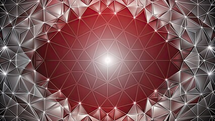 Poster - Astral geometric background in light silver and crimson red , astral, geometric, background, silver, crimson, red, abstract